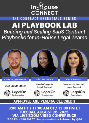 AI Playbook Lab: Building and Scaling SaaS Contract Playbooks for In-House Legal Teams